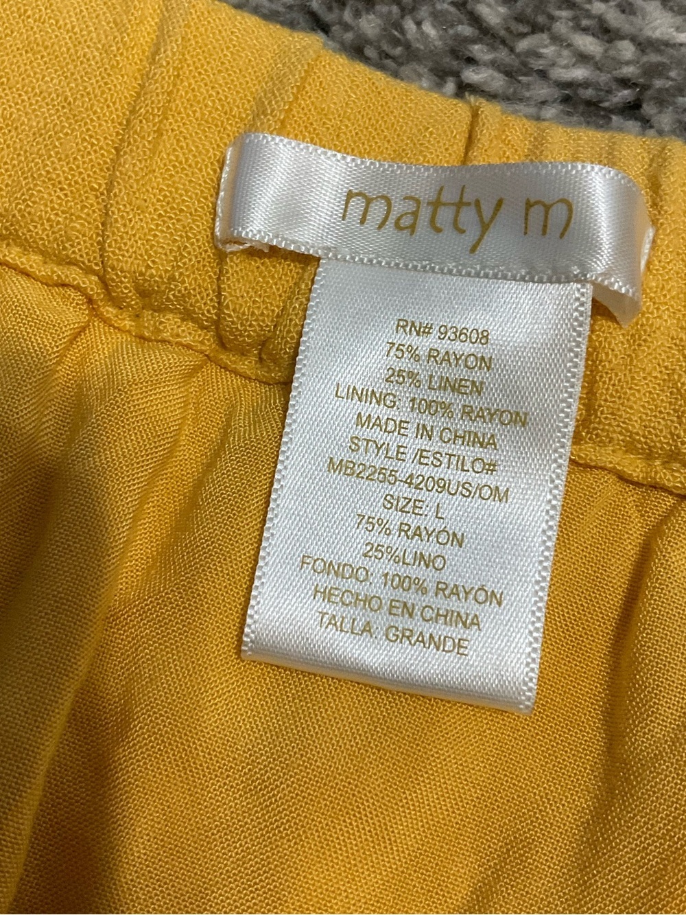 Matty M Golden Yellow Button-Front Midi Skirt Large - Picture 4 of 7